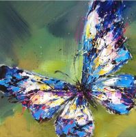 Abastract Butterfly handpaint oil painting on canvas