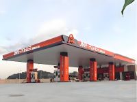 Prefabricated Steel Space Frame Structure Gas Station Canopy
