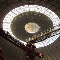 Prefabricated Modular Steel Space Frame Structure Dome Coal Storage Shed