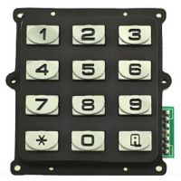 Water Proof 3x4 12keys Numeric Zinc