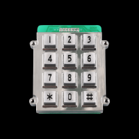 Industrial Waterproof 3x4 12keys Zinc Alloy