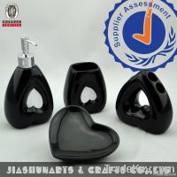 Ceramic bathroom accessories set