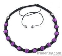 crystal woven shamballa necklace