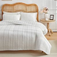 100% Polyester Solid Color Geometric Embroidery