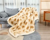 Cashmere Blankets Wholesale Custom Soft Baby Double Warm Blanket Cute Cartoon Portable Back Comfortable Baby Blanket