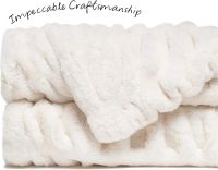 Ruched Faux Fur Throw Blanket With