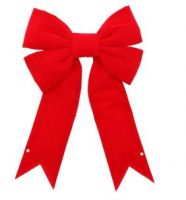 structual 3D red velvet Christmas bow