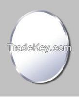 Oval silver mirror