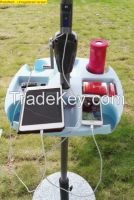 Outdoor Beach Umbrella With Solar Mobile