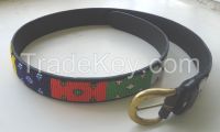 Leather Beaded Belt