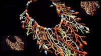 V-neck Multi-colored Choker Necklace