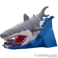 Inflatable Shark Slide With Pool