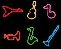 Music-- Shaped Rubber Bandz (Glow In