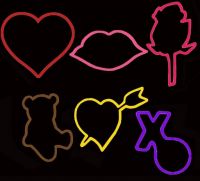 Love Shaped Rubber Bandz (Glow In