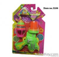 Wind Up Spinning Top Toy Gun