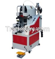 Hydraulic auto-cementing heel lasting machine