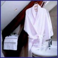 100% White Cotton Bathrobe