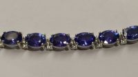 AAAA Graded Tanzanite Gold Bracelet