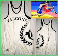 White Sleeveless Wrestling Singlet M Exercise Singlet