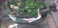 army issue camping hammock. "parachute nylon"