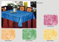 PVC tablecloth with non-woven backing