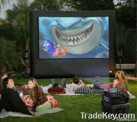 Inflatable advertising for movie screen