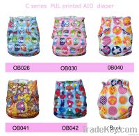 2013New designed PUL AI2 diapers washable double gussets, microfleece