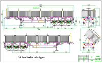 36cbm 3axles side tipper