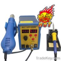 Double LED display 2 in 1 lead-free heat gun and solder iron