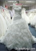 Cap Sleeveless Lace Bridal Gown