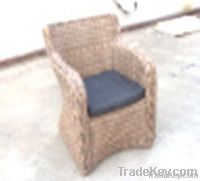 Alum.wicker sofa chair