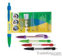 Blick action ballpoint pen with retractable banner, message scroll pen