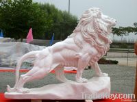 White marble lions