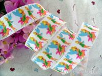 1" tinkerbell Grosgrain ribbon, print ribbon 50yards/roll