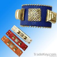 Bracelet/ Leather Jewelry/ Leather Bracelet (XJW1629)