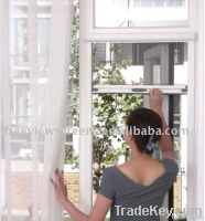 retractable window screen/roller screen window