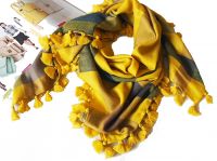 110*110cm winter fashion warm women  wool square/triangle  scarf with lace fringe