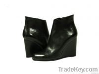 Cow leather wedge shoe
