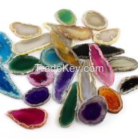 Natural  Landscape Grain Ring Druzy Agate