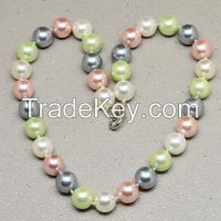 Tridacna Shell Multi-color Necklace Round