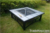 Ceramic Tile Square Fire Pits Table