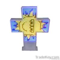 LED cross pharmacy sign