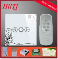 2014 NEW Arrival EU Dimmer Switch with remote Overload Protect Crystal Tempered Glass Panel AC110-240V blue LED indicator