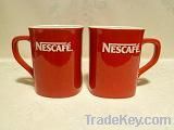 2012 New Squared-shape Red Glaze Ceramic Mug