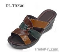 High quality women slippers genuine leather