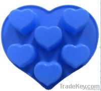 2012 heart silicone cake mould