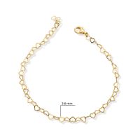 Heart Design Bracelet Silver Jewelry
