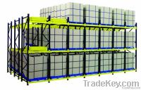 Push back pallet racking