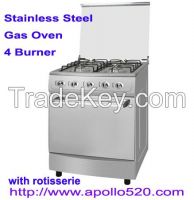 24-Inch 4-Burner Propane Gas Range Freestanding