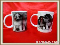 11oz milk porcelain mug with dog design